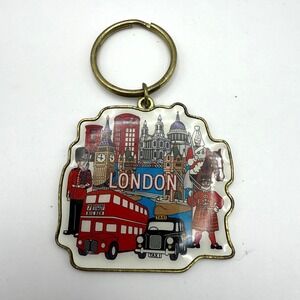 Vintage London Souvenir Keychain | British Travel Key Ring